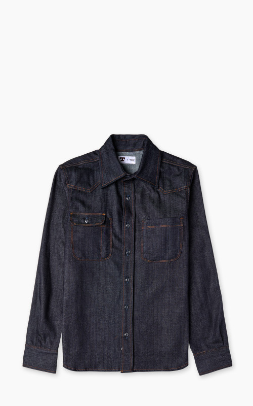 Tellason Topper Denim Shirt Unwashed Indigo 7.5oz