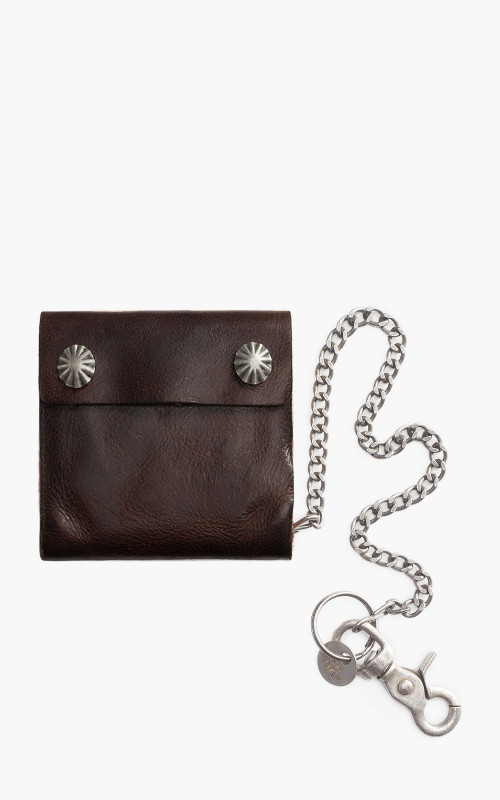 RRL Concha Ryder Wallet Leather Dark Brown Cultizm
