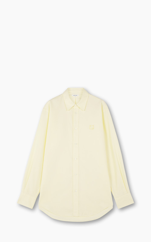 Maison Kitsuné Contour Fox Head Skate Shirt Chamomile