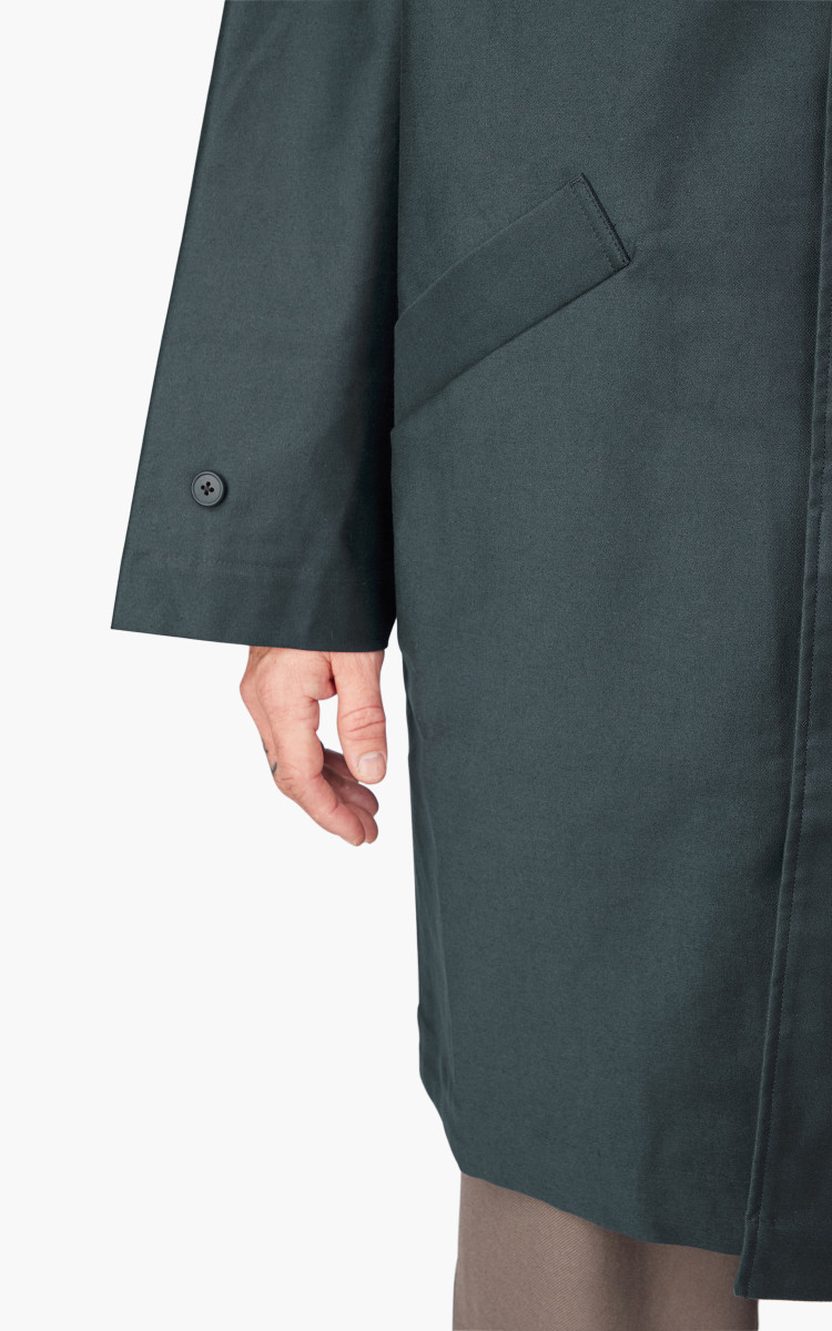 Still By Hand - Hooded Nylon Blouson (Blue Charcoal) — EQUIPMENT