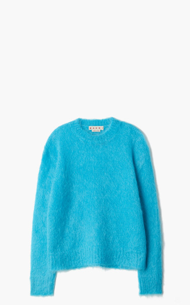 Marni Crewneck L/S Knit Sweater Turquoise GCMG0161A2-UFU154-00B38