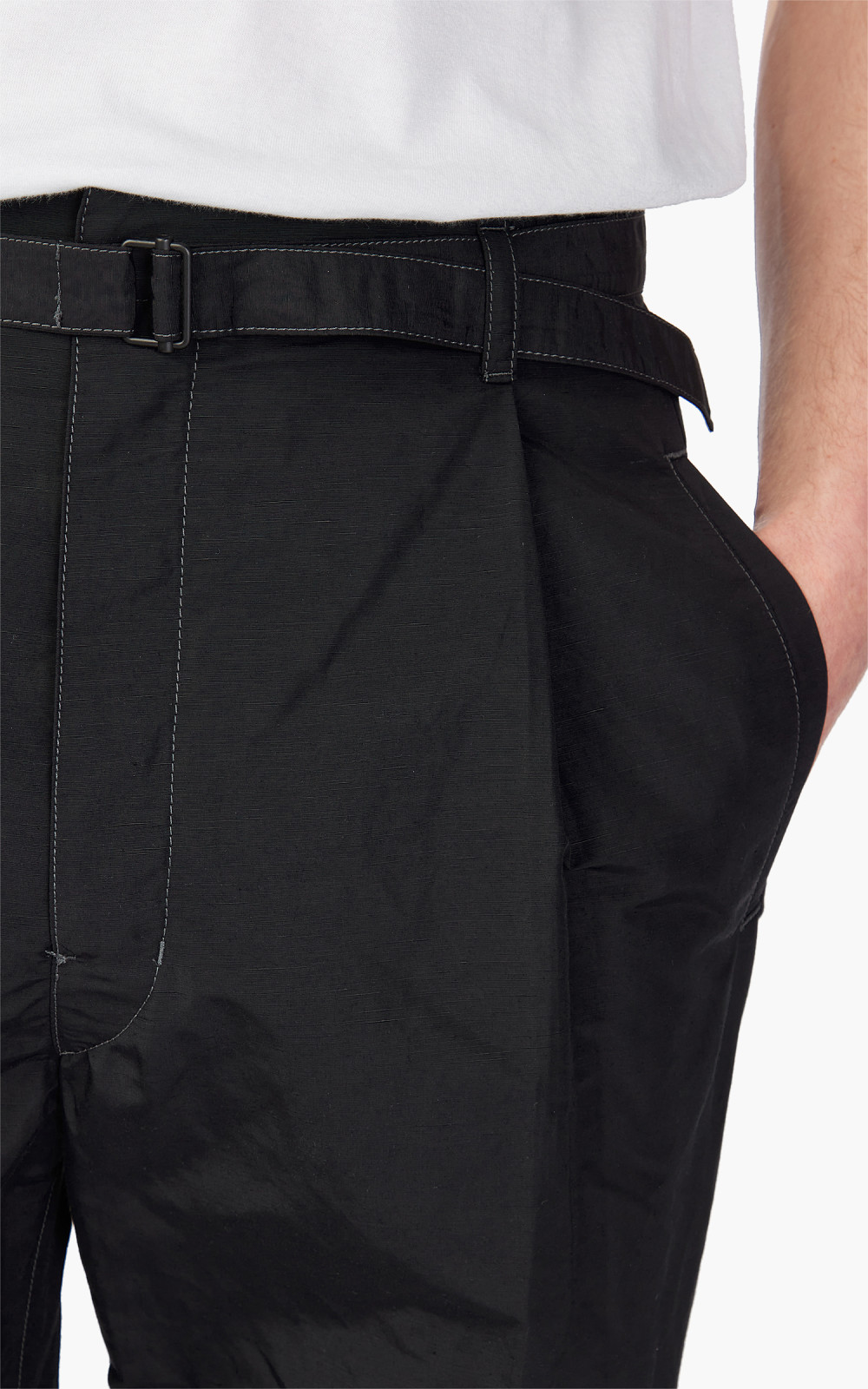 Lemaire Belted Easy Pants Black | Cultizm
