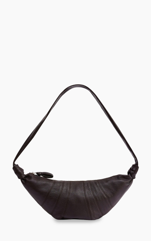 Lemaire Medium Croissant Bag Soft Grained Leather Dark Chocolate