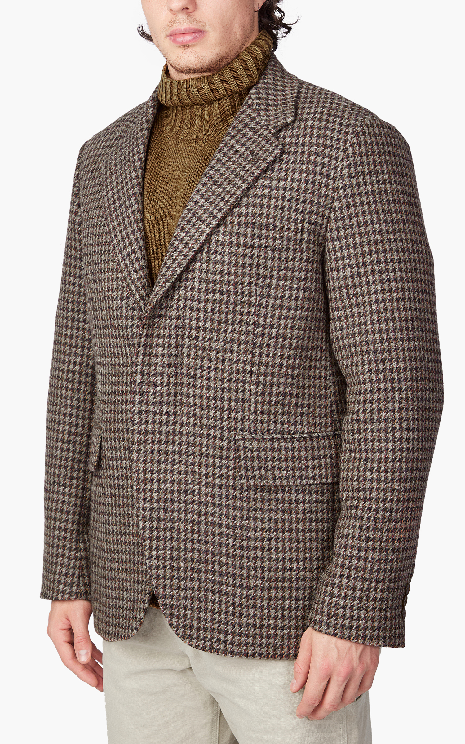 Auralee British Wool Tweed Over Jacket Brown | Cultizm