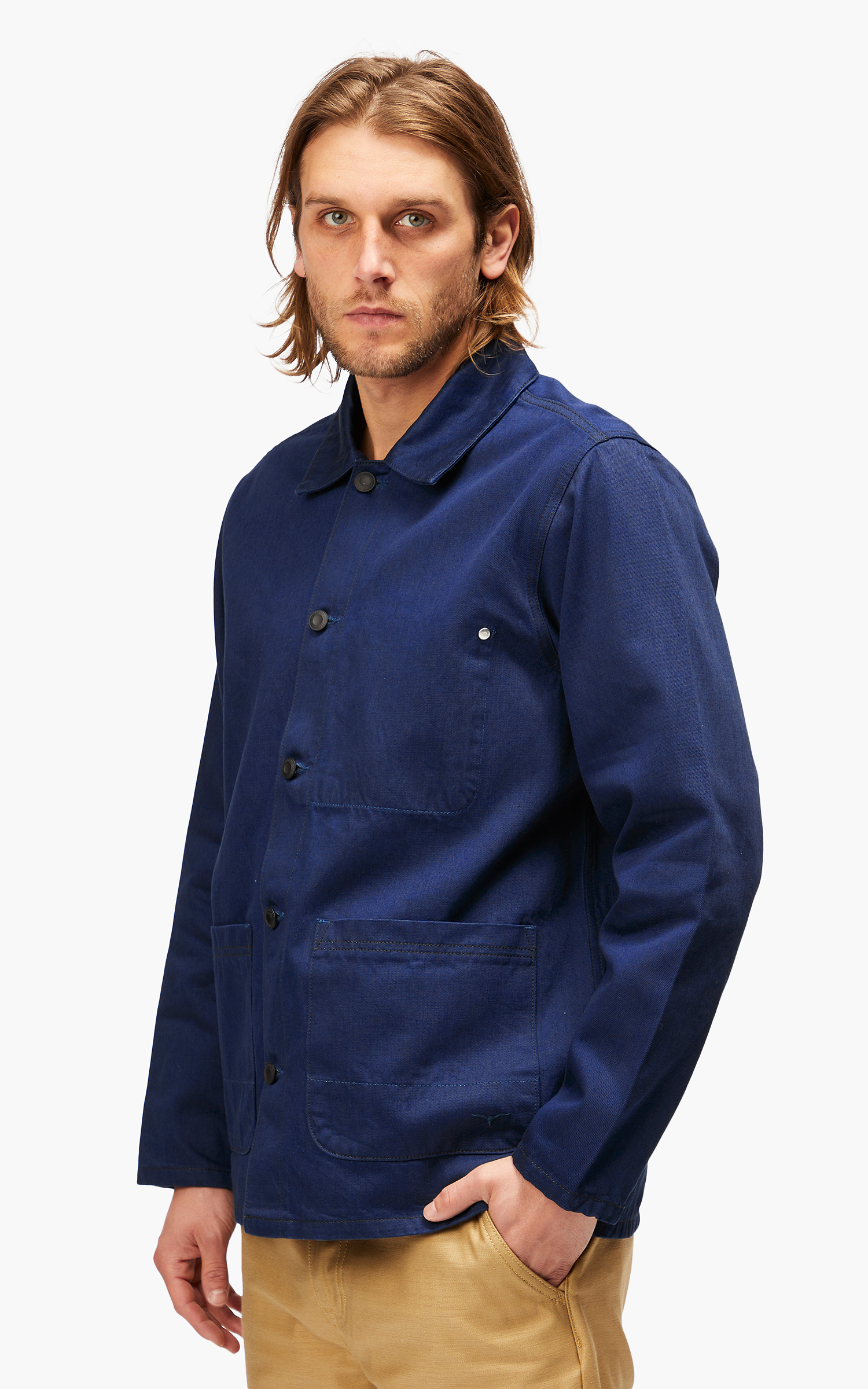 Benzak BWJ-01 Worker Jacket Selvedge Blue x Black | Cultizm