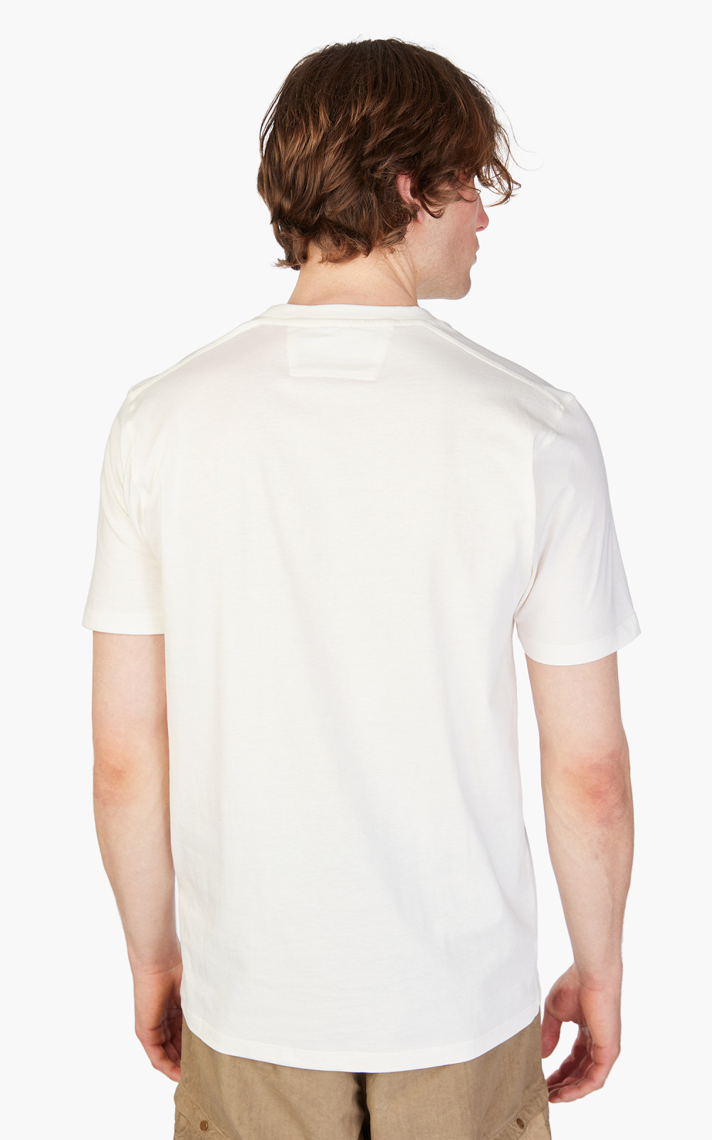 C.P. Company 30/1 Label Logo T-Shirt Gauze White | Cultizm