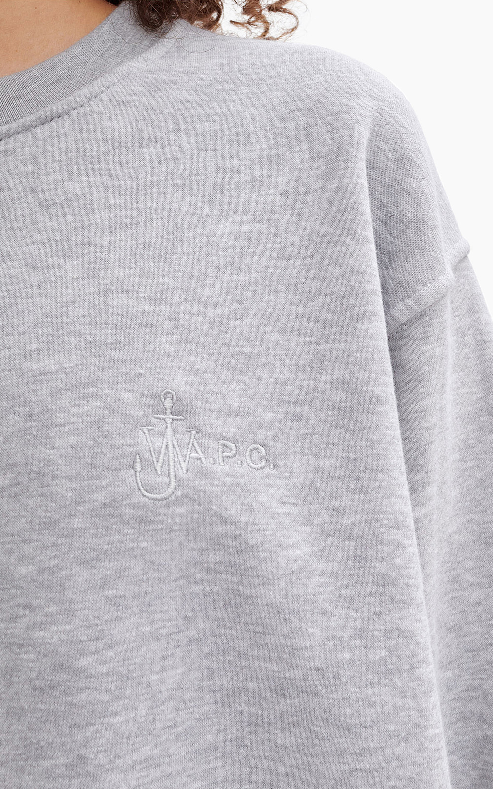 A.P.C. x JW Anderson Rene Sweater Heather Grey | Cultizm A.P.C. x JW Anderson Rene Sweater Heather Grey | Cultizm