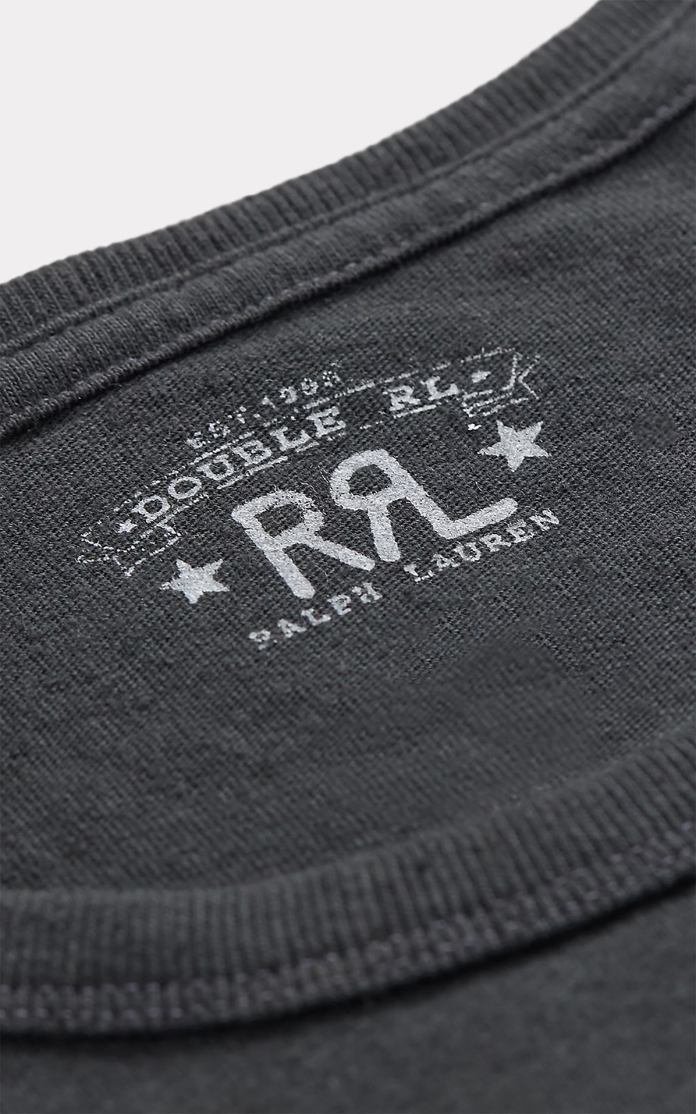 RRL Logo Cotton-Hemp Jersey T-Shirt Faded Black Canvas | Cultizm