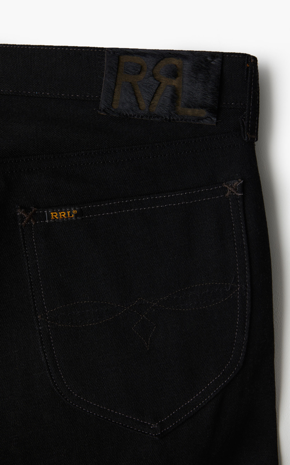 RRL High Slim Jeans Black Selvedge | Cultizm