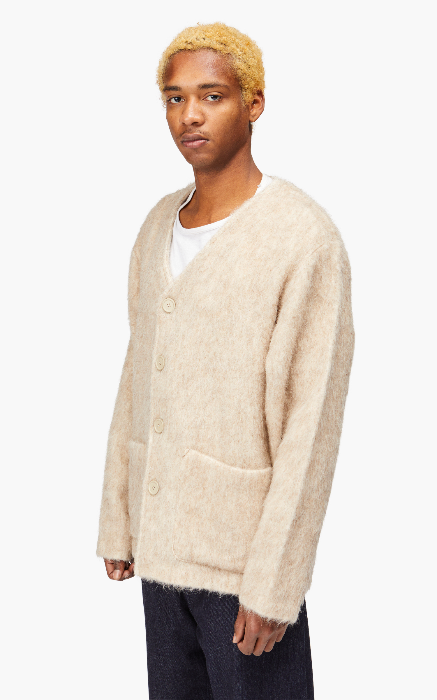 OUR LEGACY CARDIGAN ANTIQUE WHITE MOHAIR