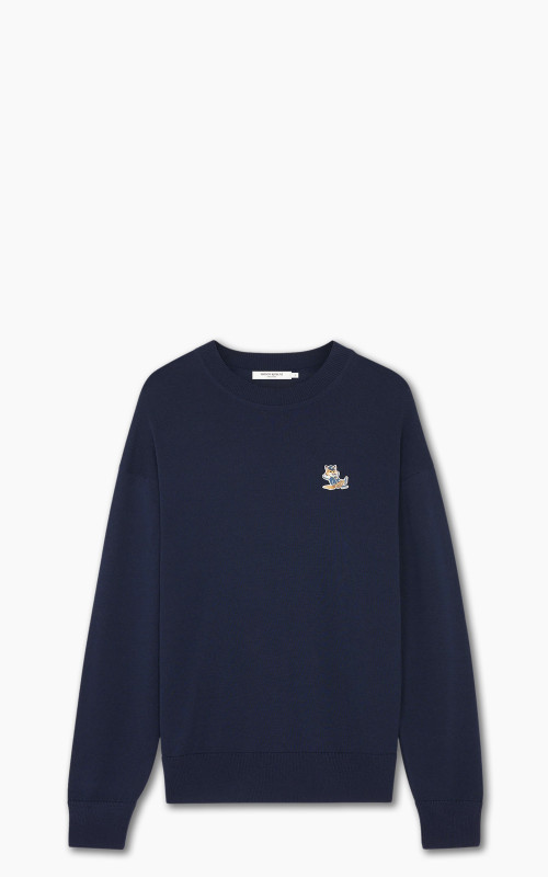 Maison Kitsuné Dressed Fox Patch Relaxed Jumper Navy