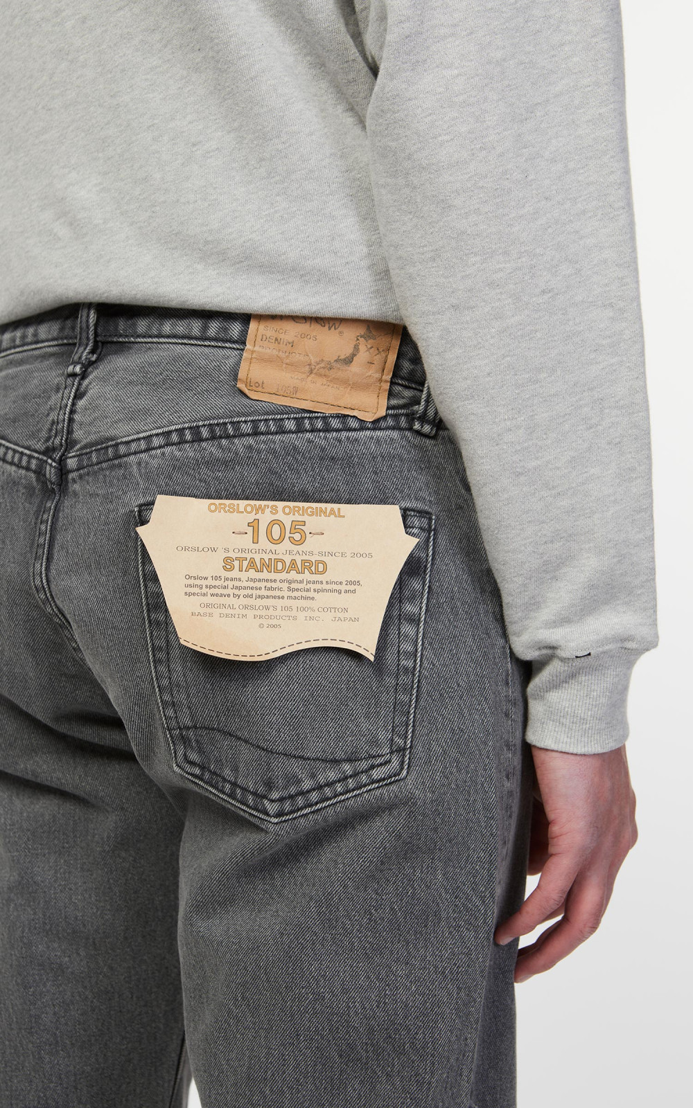 OrSlow Standard Fit Jeans 105 90's Black Denim Bleach | Cultizm