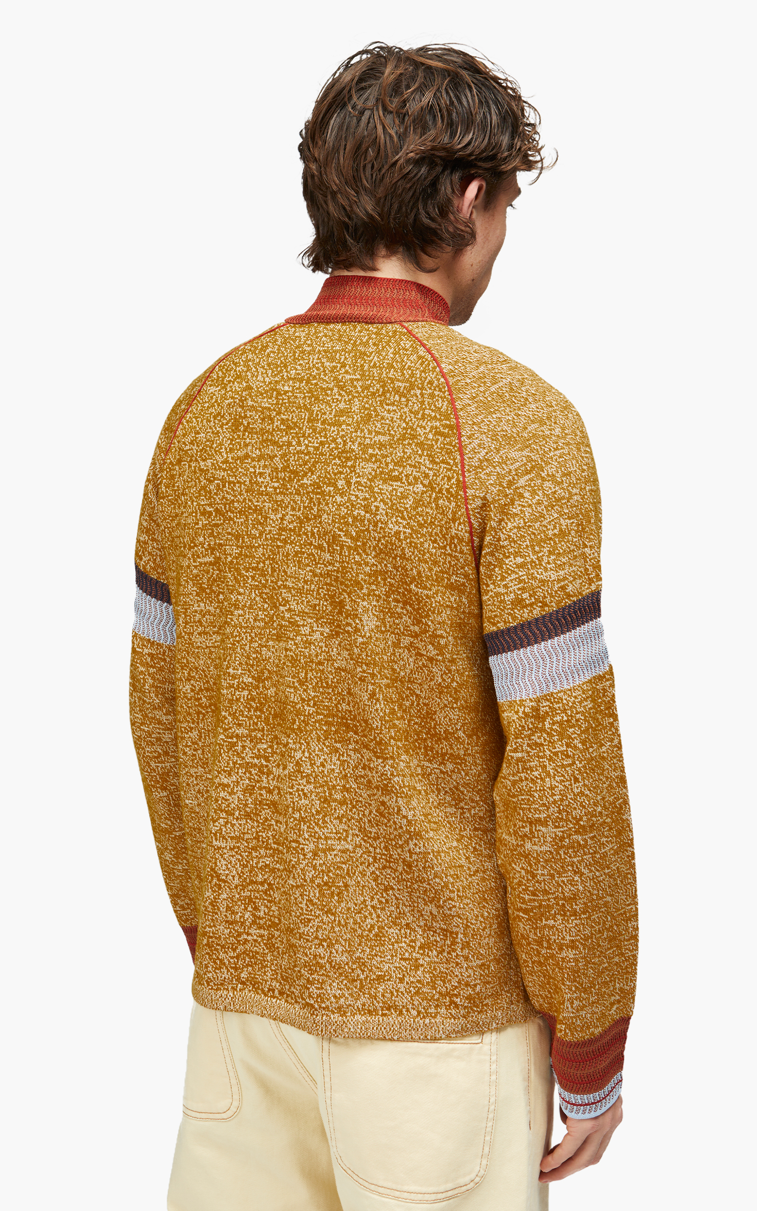 Wales Bonner Golden Zip Up Gold | Cultizm