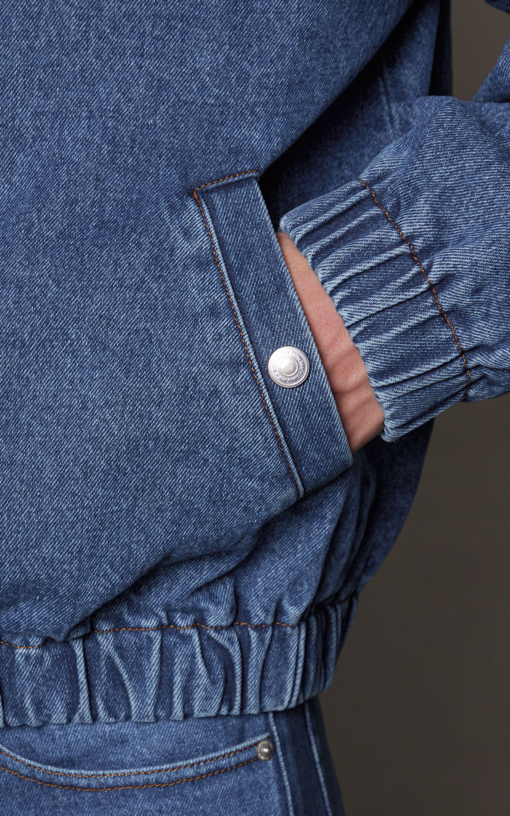 AMI Paris Ami De Coeur Zipped Denim Jacket Used Indigo | Cultizm