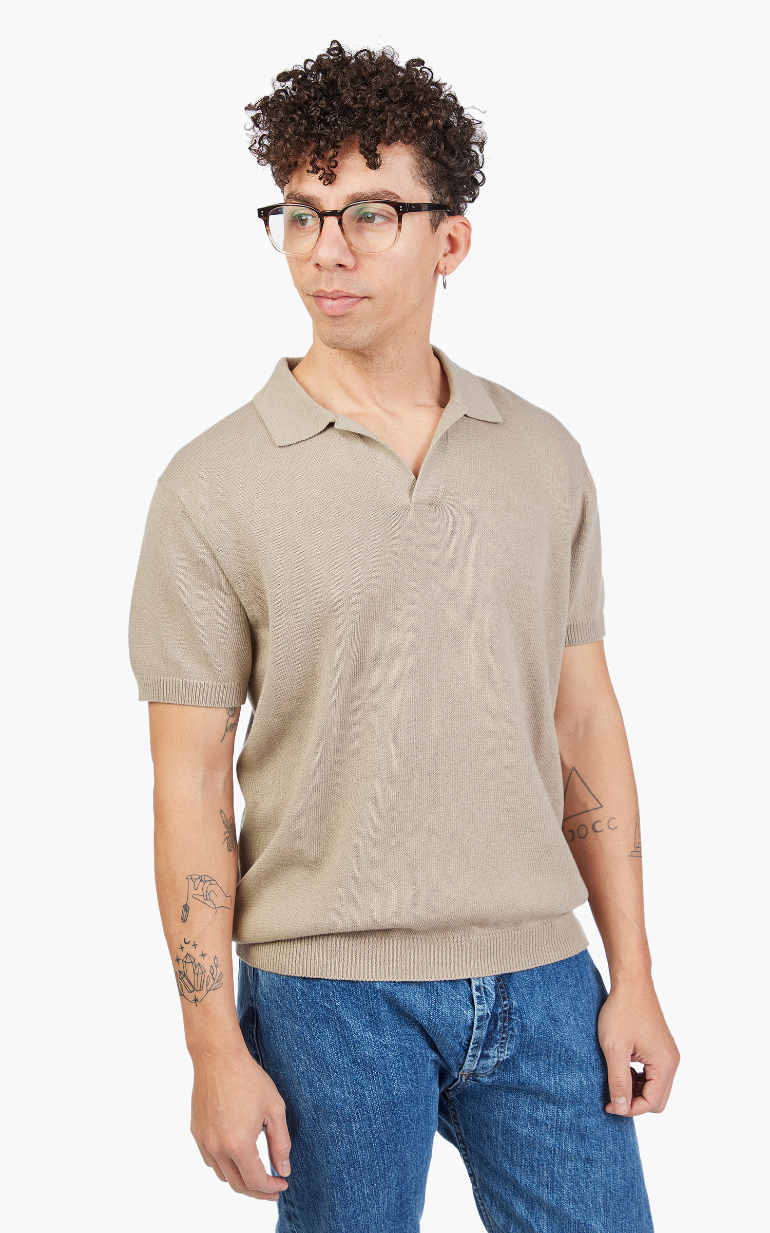 3sixteen Knit Polo Tan Cultizm