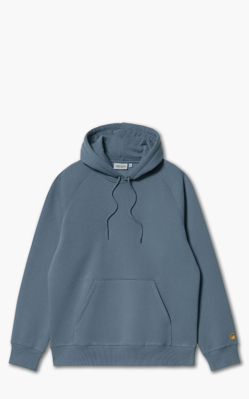Carhartt WIP Hooded Chase Sweatshirt Storm Blue/Gold