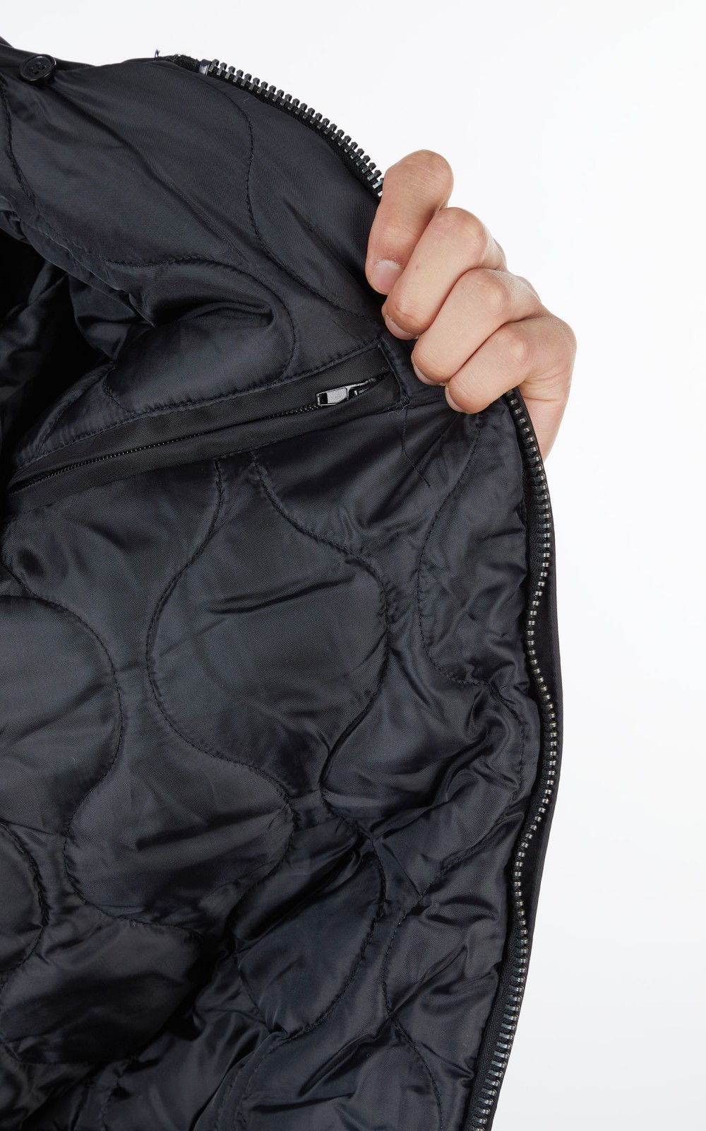 Military Surplus CWU US Fur Collar Flight Jacket Black | Cultizm