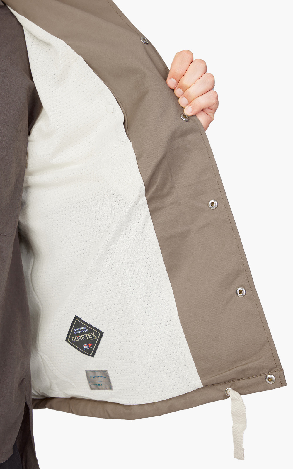 Nanamica 2L GORE-TEX Coach Jacket Beige | Cultizm