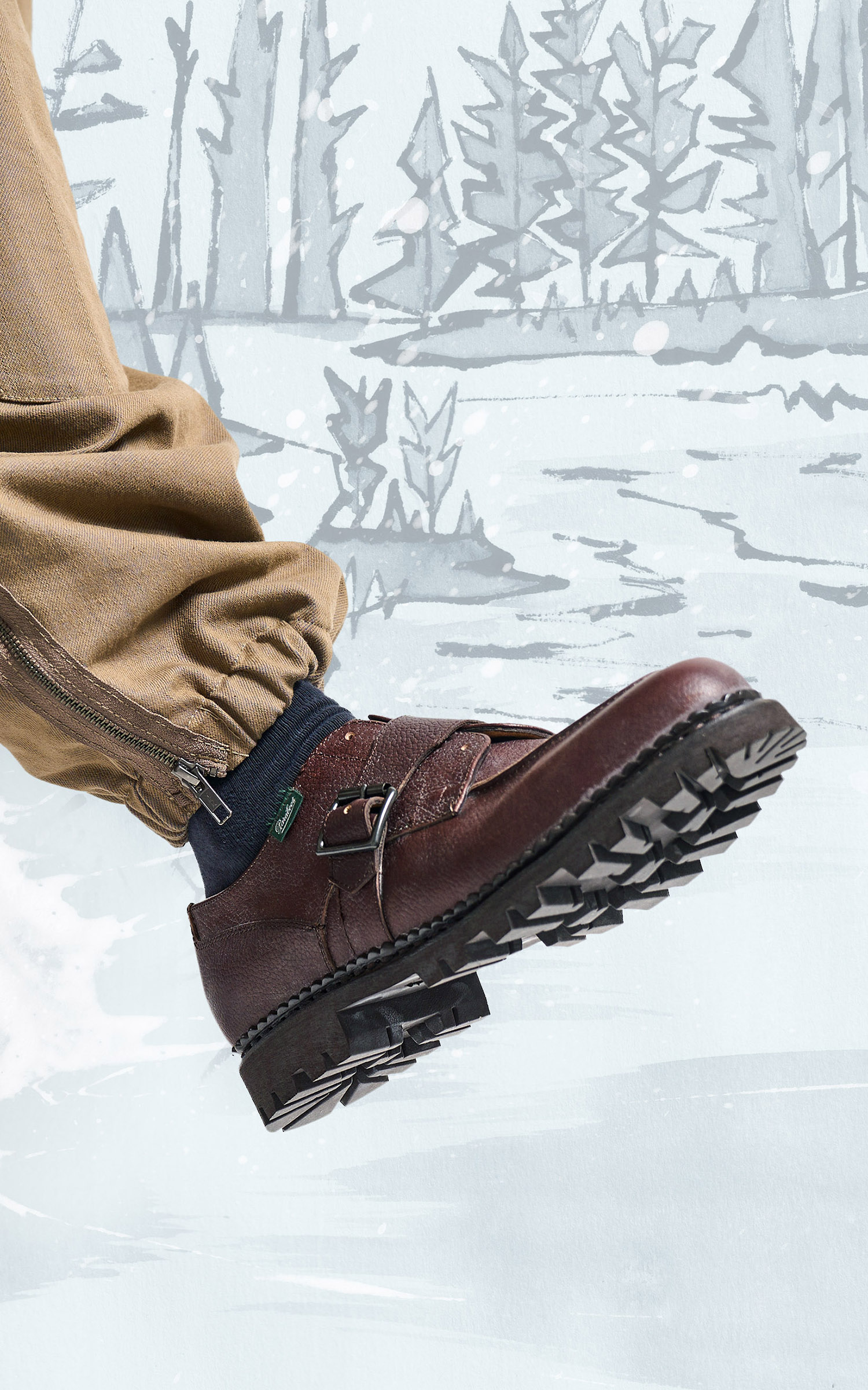 Paraboot Chambord Leather lace Up Marron | PelleLine.com