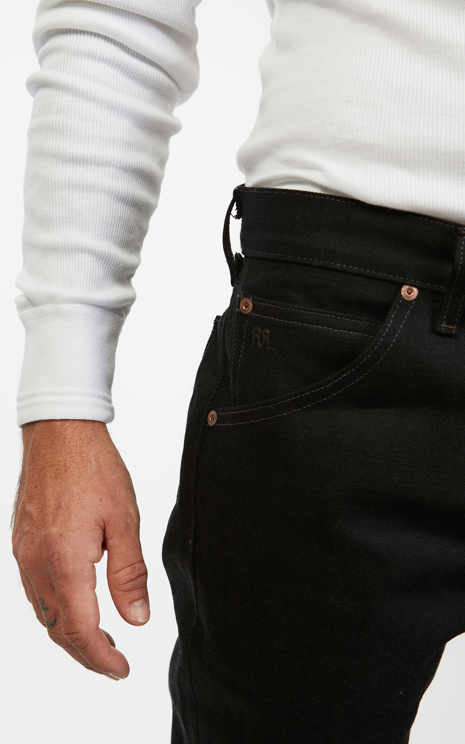 RRL High Slim Jeans Black Selvedge | Cultizm