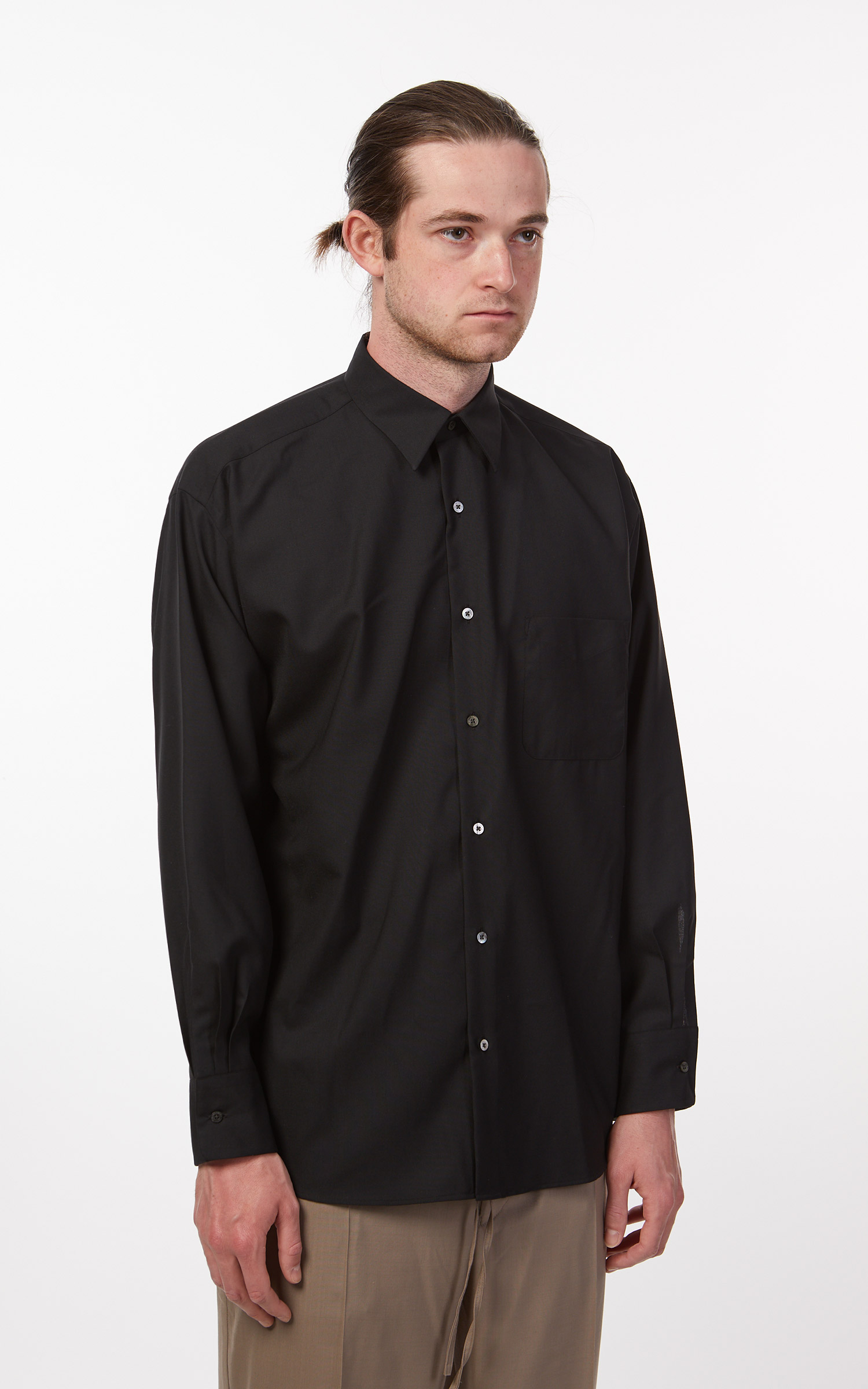Markaware New Comfort Fit Shirt 120s Tropical Wool Black | Cultizm