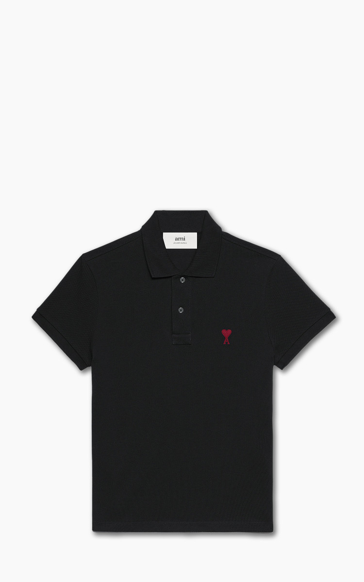 【AMI PARIS】CLASSIC AMI DE COEUR SL POLO◆BFHPL001760 White Ami De Coeur Polo Shirt | AMI PARIS