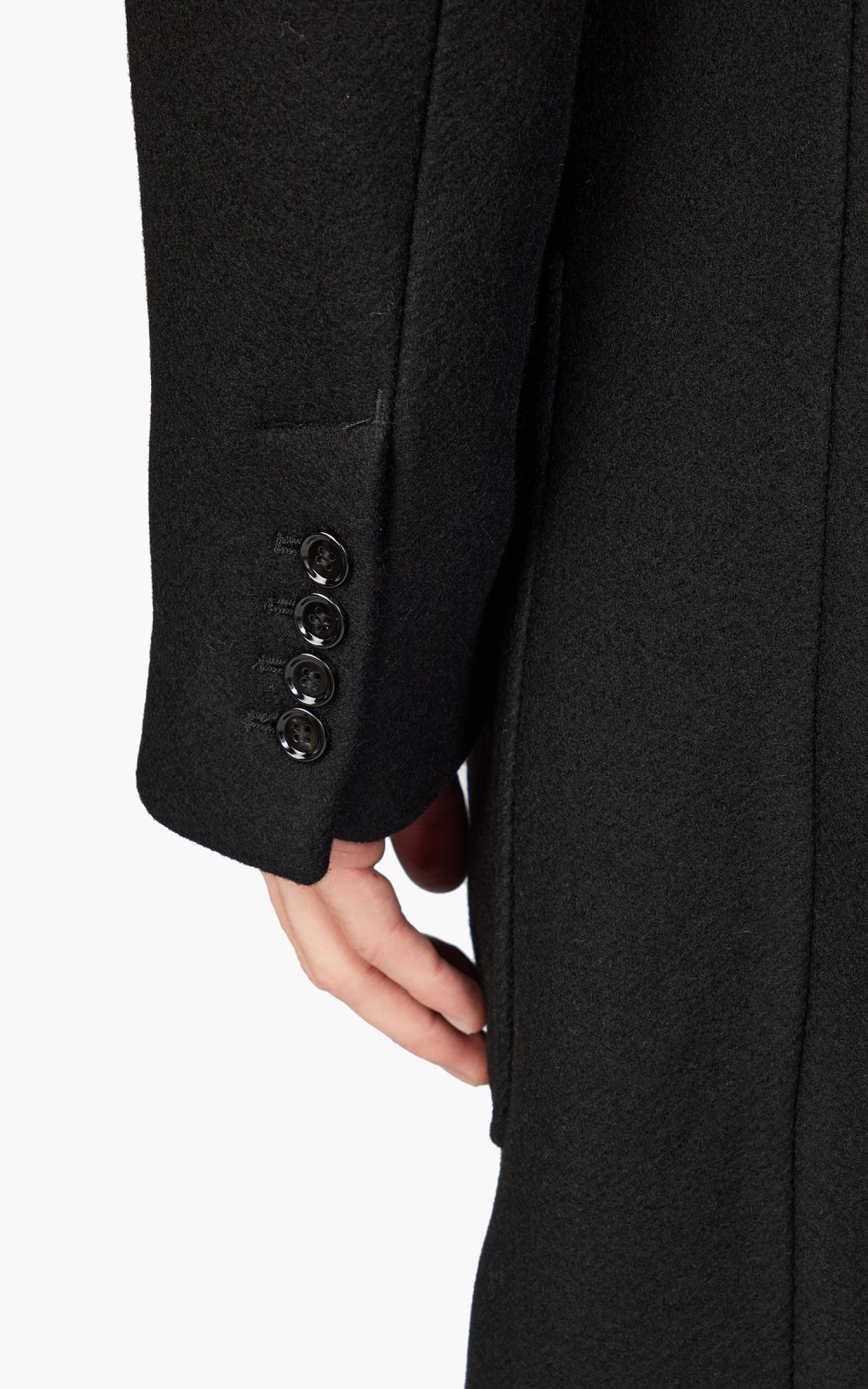 AMI Paris Two Buttons Coat Black | Cultizm