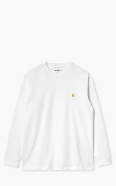 Carhartt WIP L/S Chase T-Shirt White/Gold
