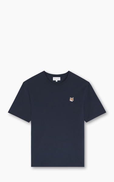 Maison Kitsuné Fox Head Patch Regular T-Shirt Ink Blue