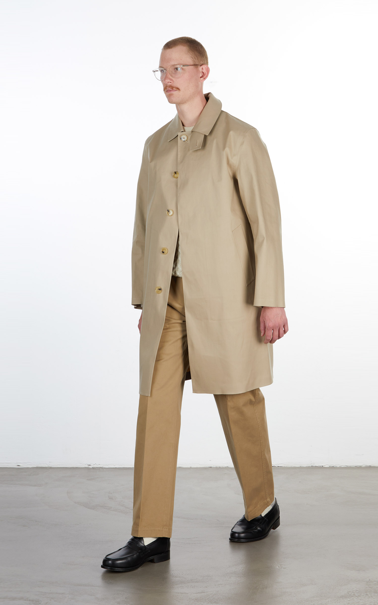 Mackintosh Oxford Coat Bonded Cotton Fawn | Cultizm