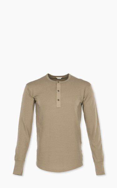 Pike Brothers 1927 Henley Shirt Long Sleeve Mojave Beige