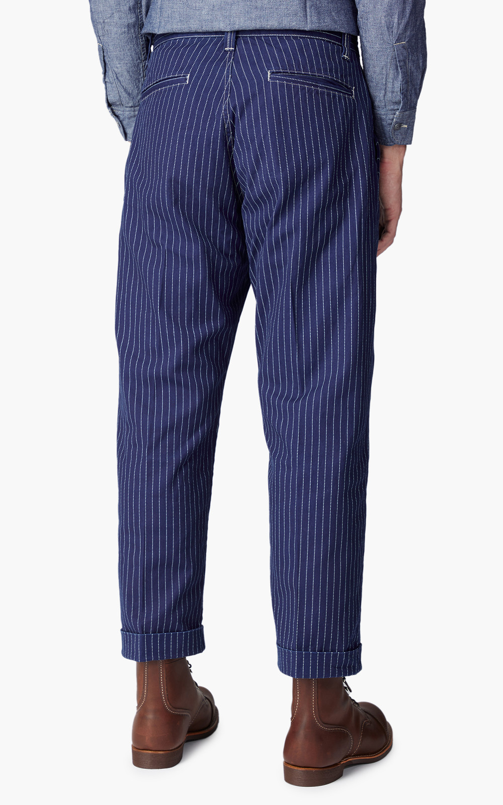 Fullcount 1128-4 Farmers Trouser Indigo Wabash Stripe | Cultizm