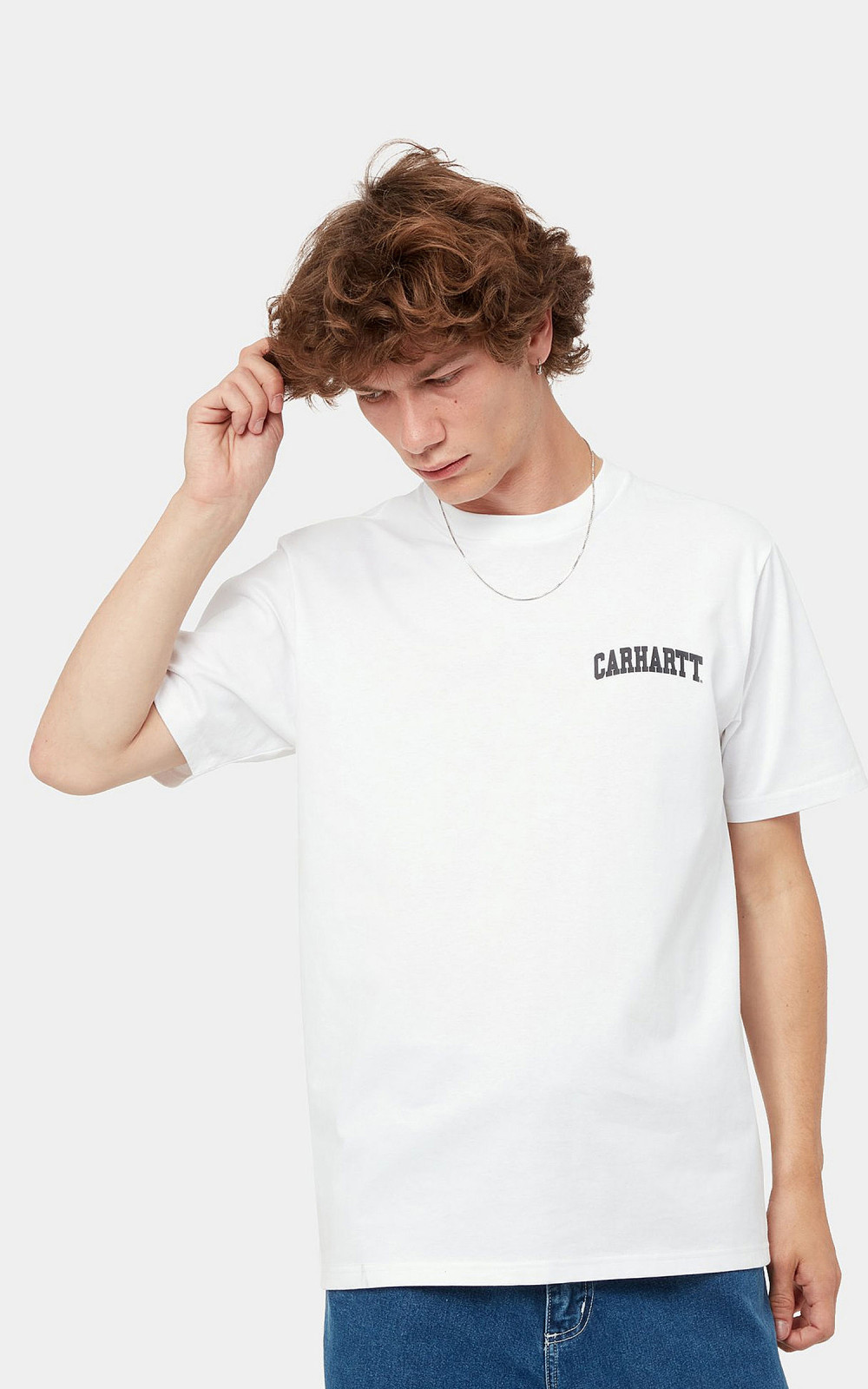 Carhartt WIP S/S University Script T-Shirt White/Black | Cultizm