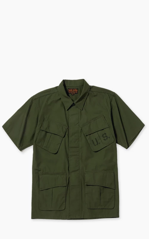 Pherrow’s 25S-PJFH1 Short Sleeve Jungle Fatigue Jacket Olive