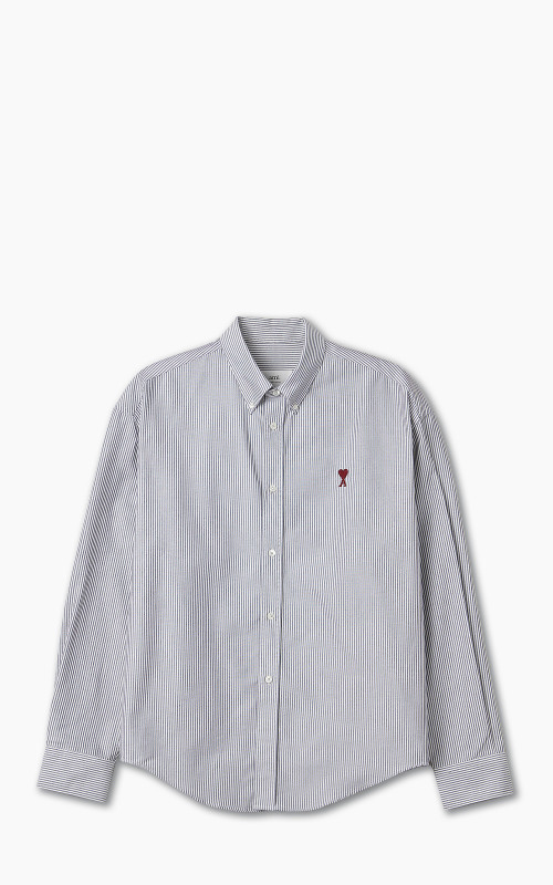 AMI Paris Ami De Coeur Boxy Fit Shirt Black/Natural