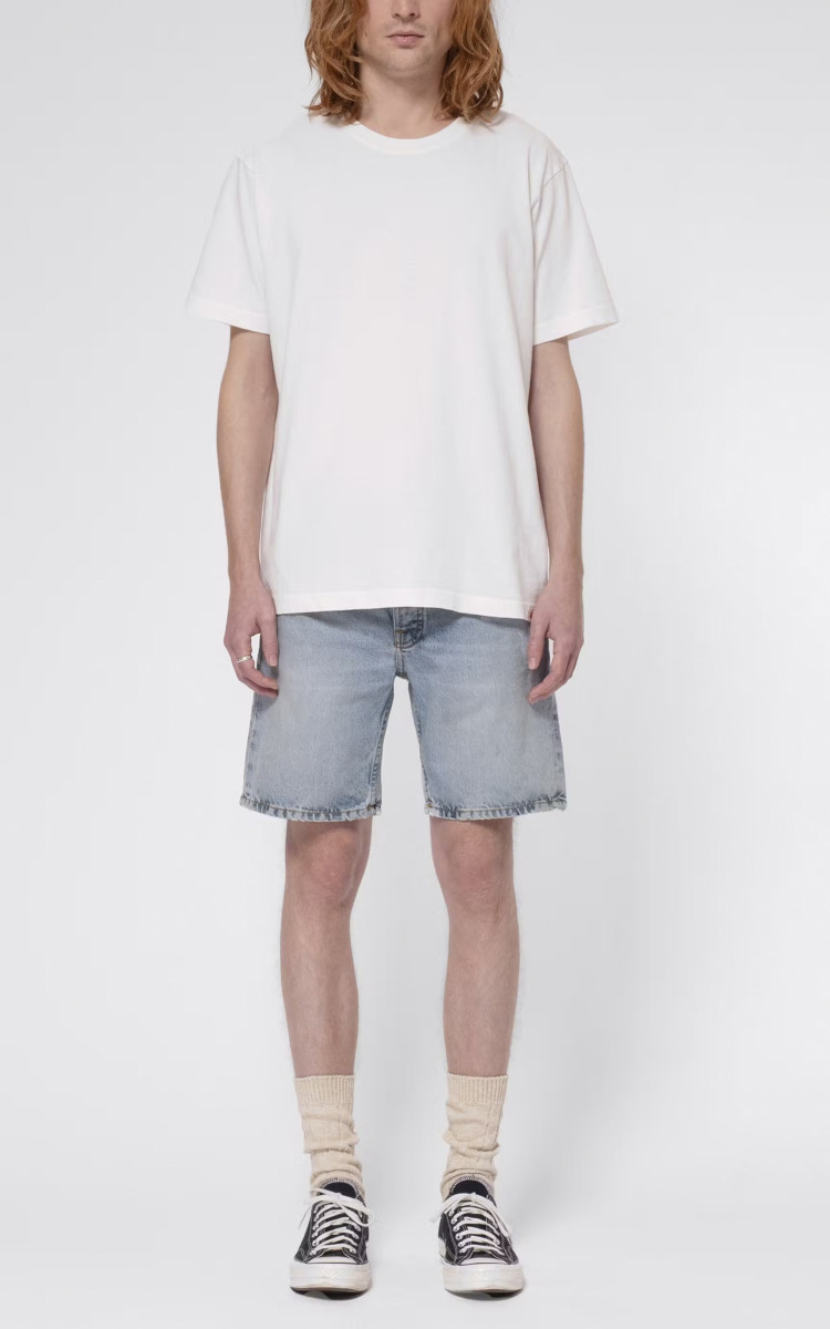 【massnoun】SV SELVAGE WIDE DENIM SHORT PANTS Japanese Selvedge Dry Denim Shorts Mid Rise Short Pants