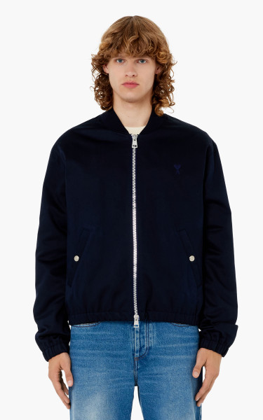 AMI Paris Zipped Bomber Jacket Nautic Blue