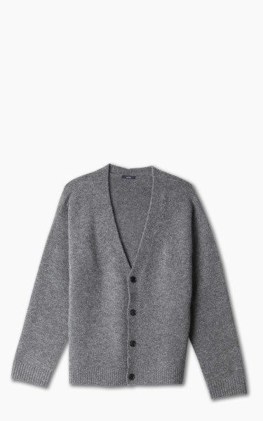 YLÈVE Wool Boucle Knit Cardigan Grey