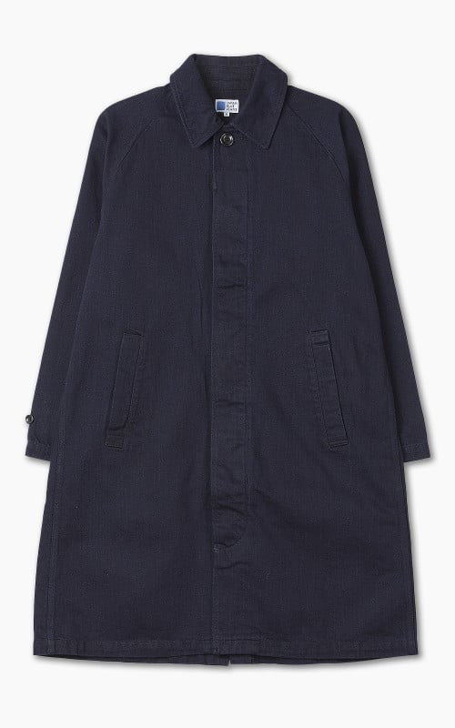 Japan Blue Balmacaan Coat Indigo 12.5oz