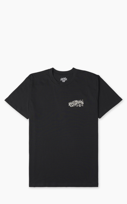 Railcar Fine Goods Typography Logo Tee Black