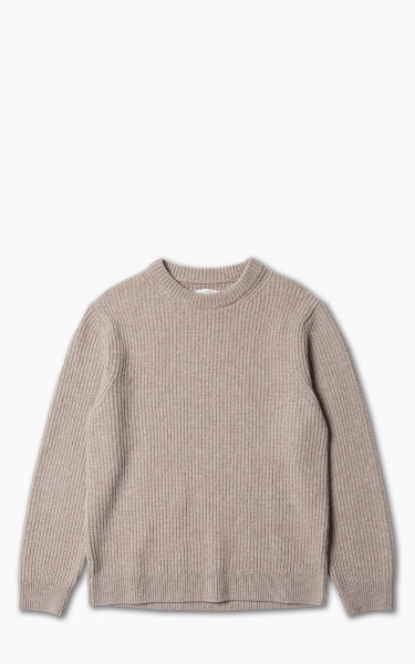 Nudie Jeans August Rib Wool Sweater Oat