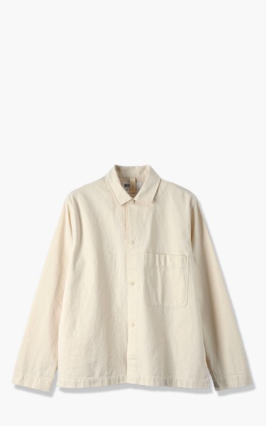 Margaret Howell MHL. Utility Shirt Workwear Cotton Twill Off White