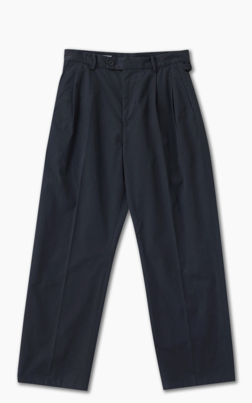 Kaptain Sunshine Garment Dyed 2Pleats Straight Trousers Ink Black