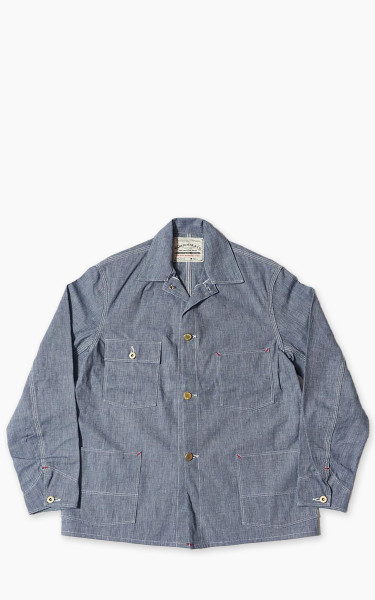 Warehouse &amp; Co. Lot 2195 Selvedge Indigo Pincheck Change Button Coverall