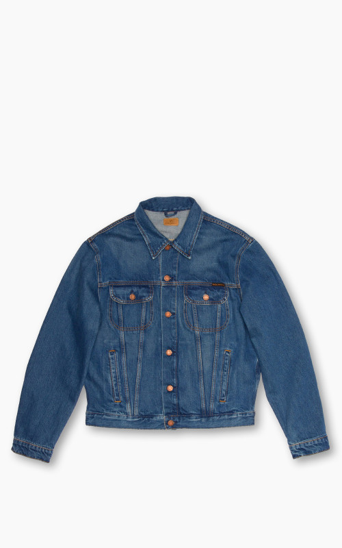 Nudie Jeans Danny Greasy Denim Jacket Mid Blue