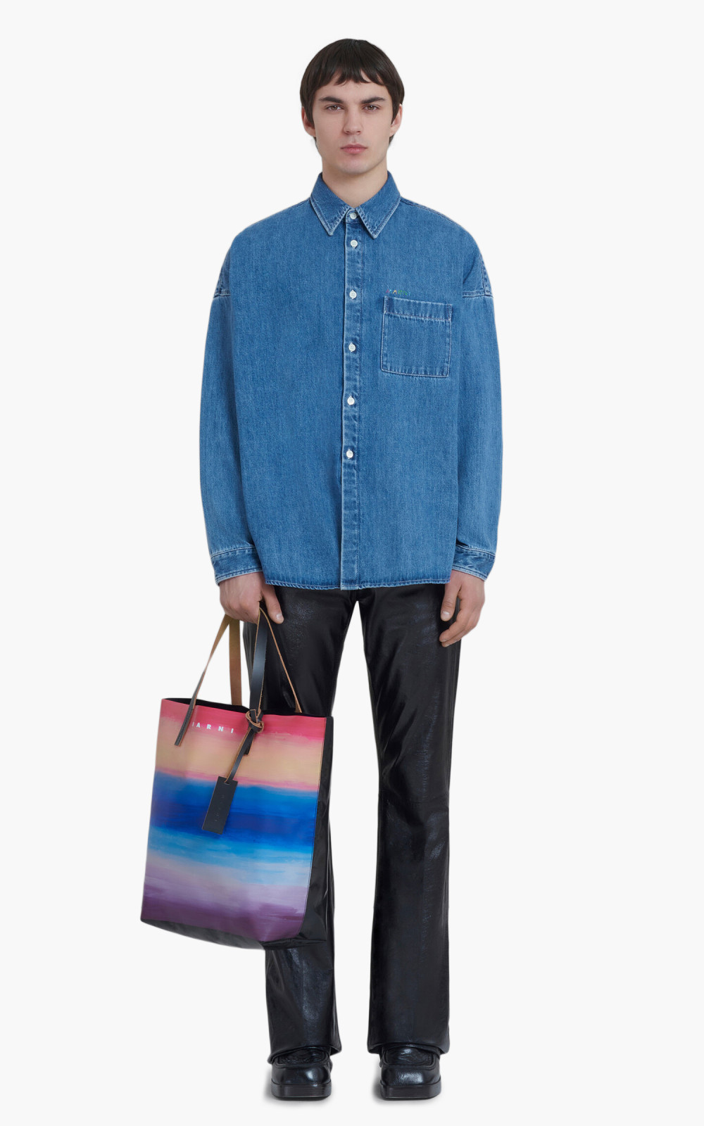 Marni Tribeca Shopping Bag Dark Side Of The Moon Print | Cultizm