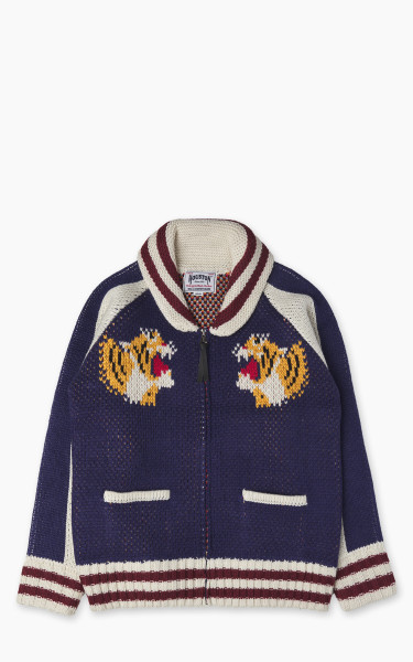 Houston Souvenir (Tiger) Cowichan Sweater Blue
