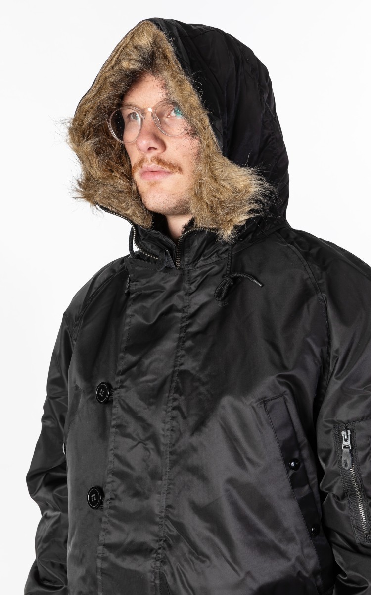 Military Surplus N3B US Flight Parka Black | Cultizm