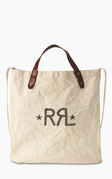 RRL Logo Canvas Market Tote Greige
