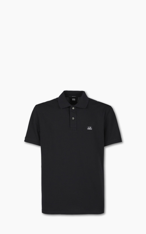 C.P. Company Stretch Piquet Polo Shirt Black